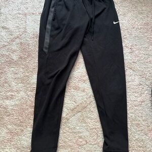 Nike Black Therma-FIT Sweatpants with White Swoosh